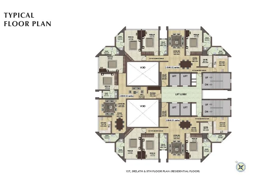 Crescent Tower Typical Floor Plan