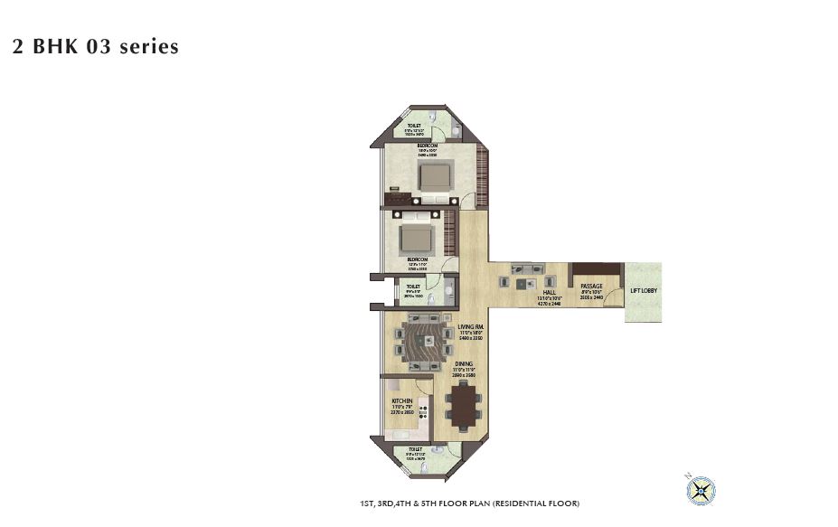 Crescent Tower 2BHK 03 Series