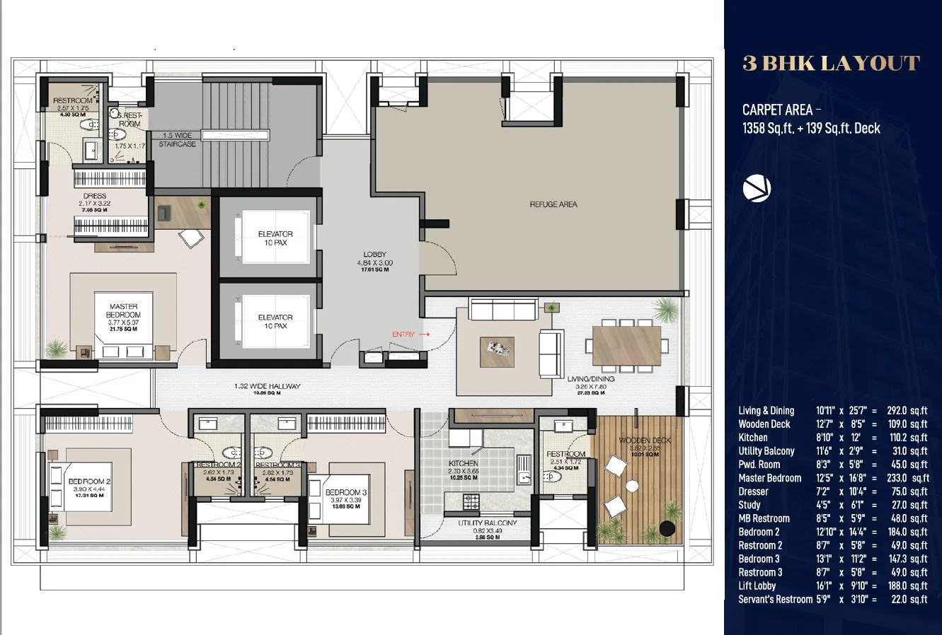 Garden 6 3BHK Layout