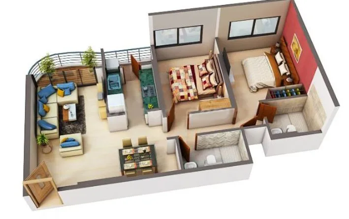 Siddhivinayak 2BHK Plan 1