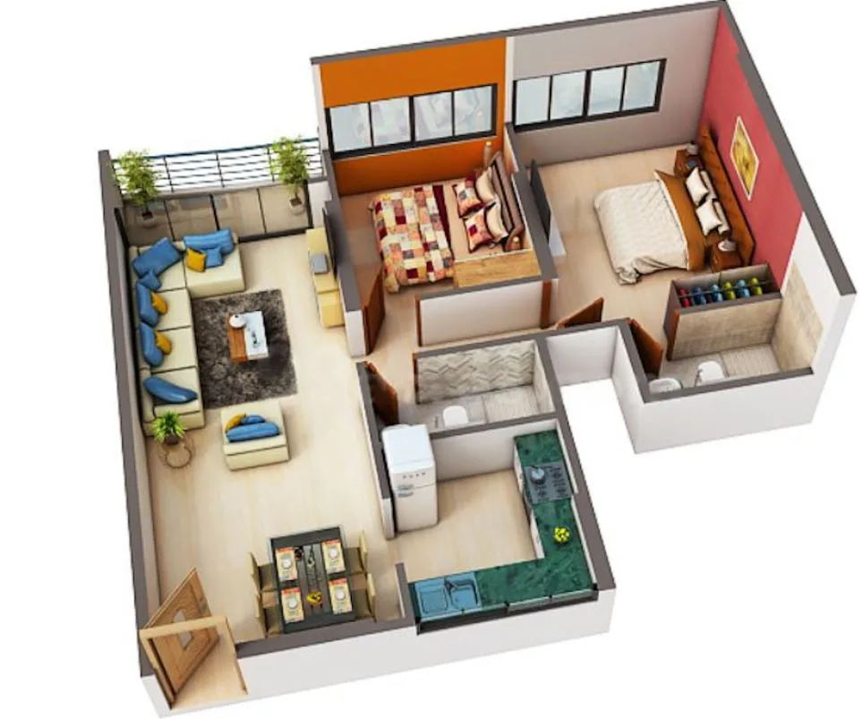 Siddhivinayak 2BHK Plan Type 2