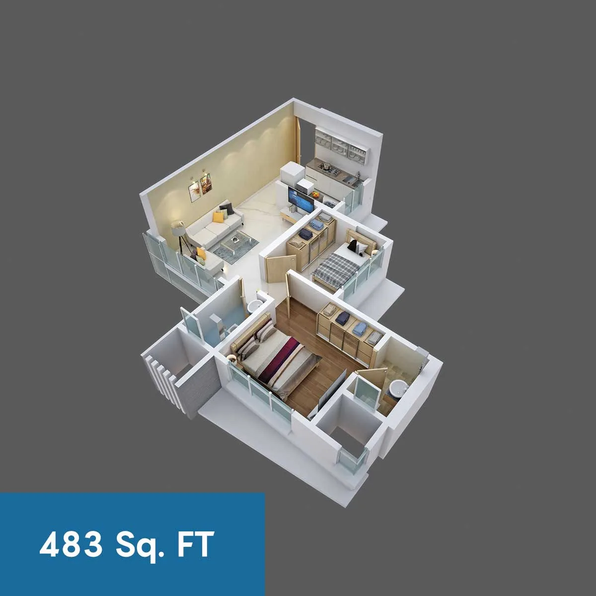 Arcenciel 1.5 BHK Plan
