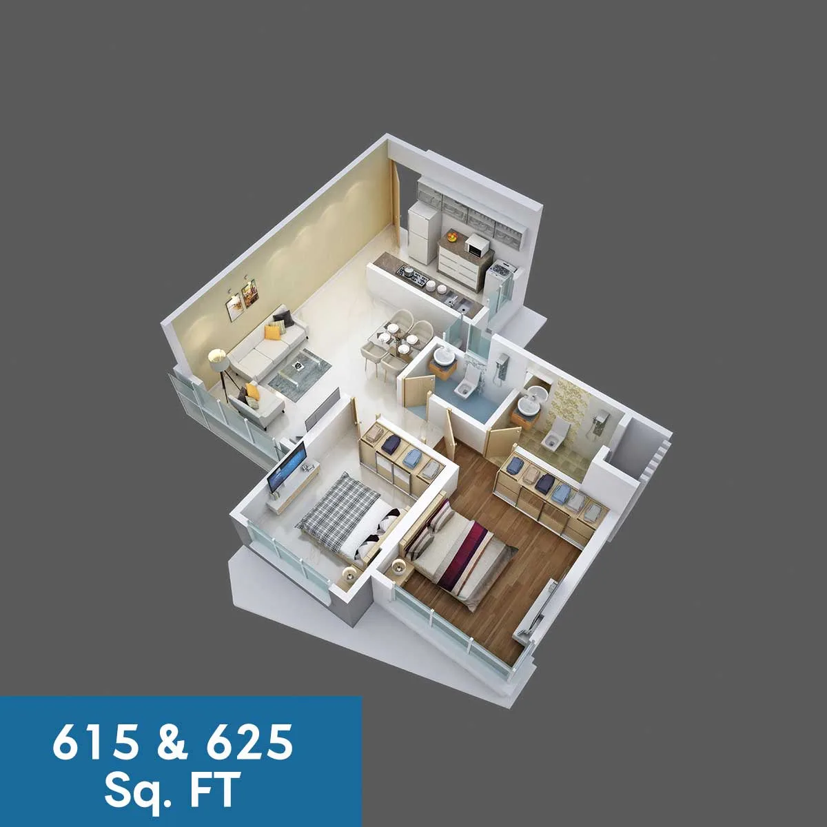 Arcenciel 2BHK Plan
