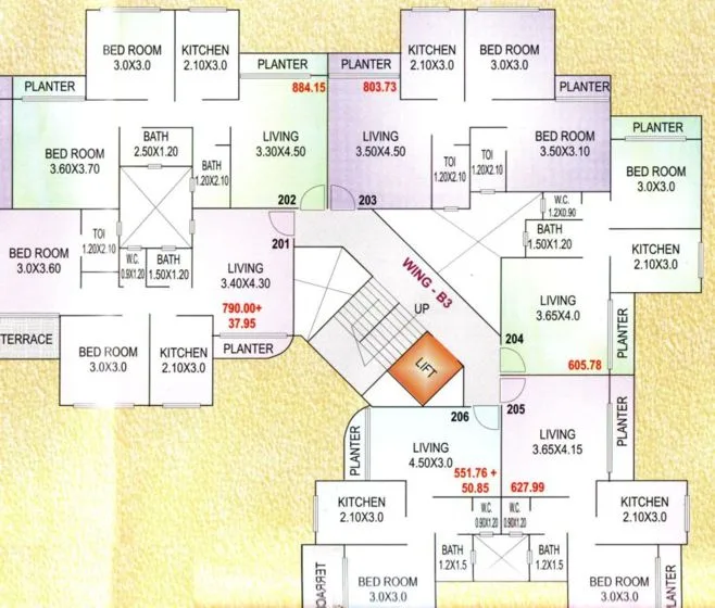 B Wing Floor Plan