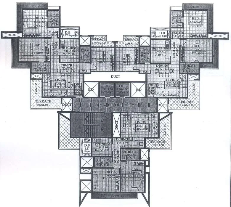 5th,11th,15th,17th Floor Plan