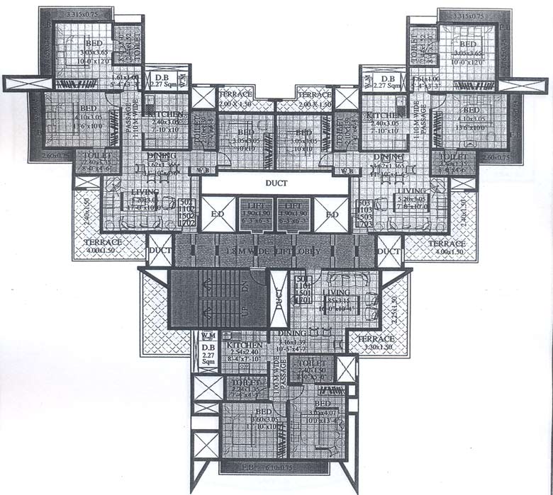 5th,11th,15th,17th Floor Plan