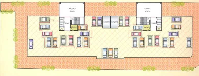 1st Floor Plan Parking