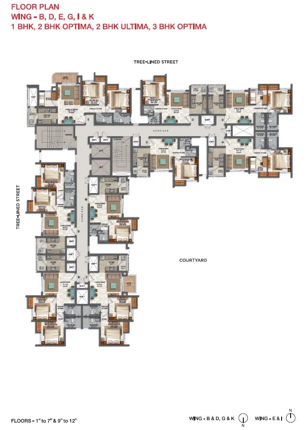Codename Samrt Buy Typical floor Plan Wing B-D-E-G-I-K