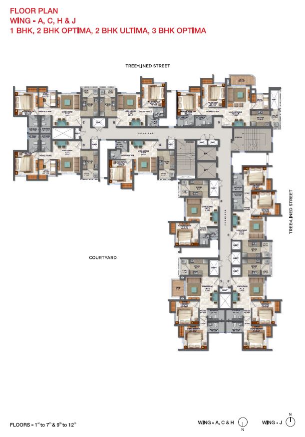 Codename Samrt Buy Typical floor Plan Wing A-C-H-J