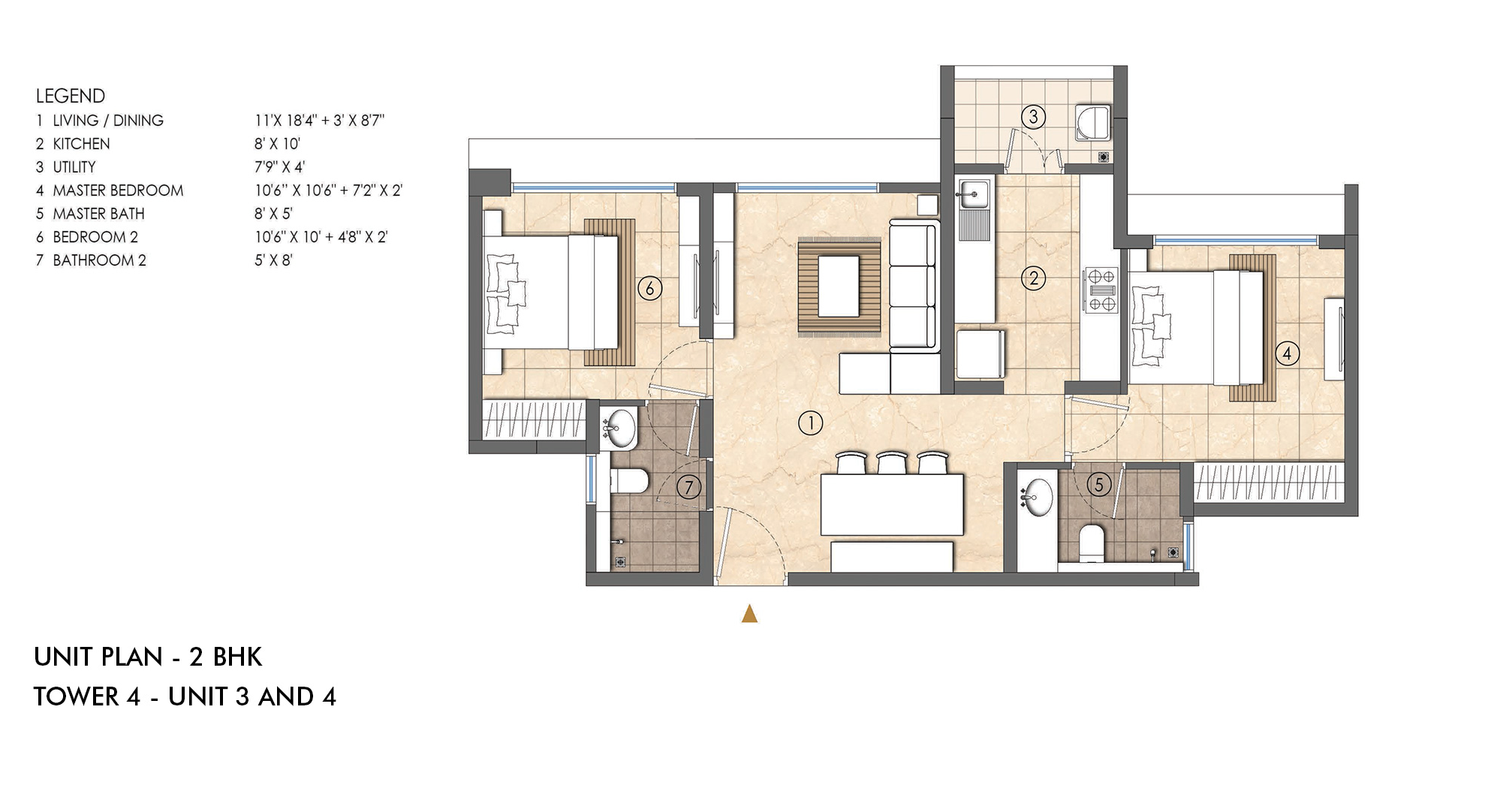 Unit Plan - 2 BHK