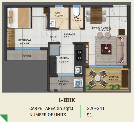1 BHK Configuration