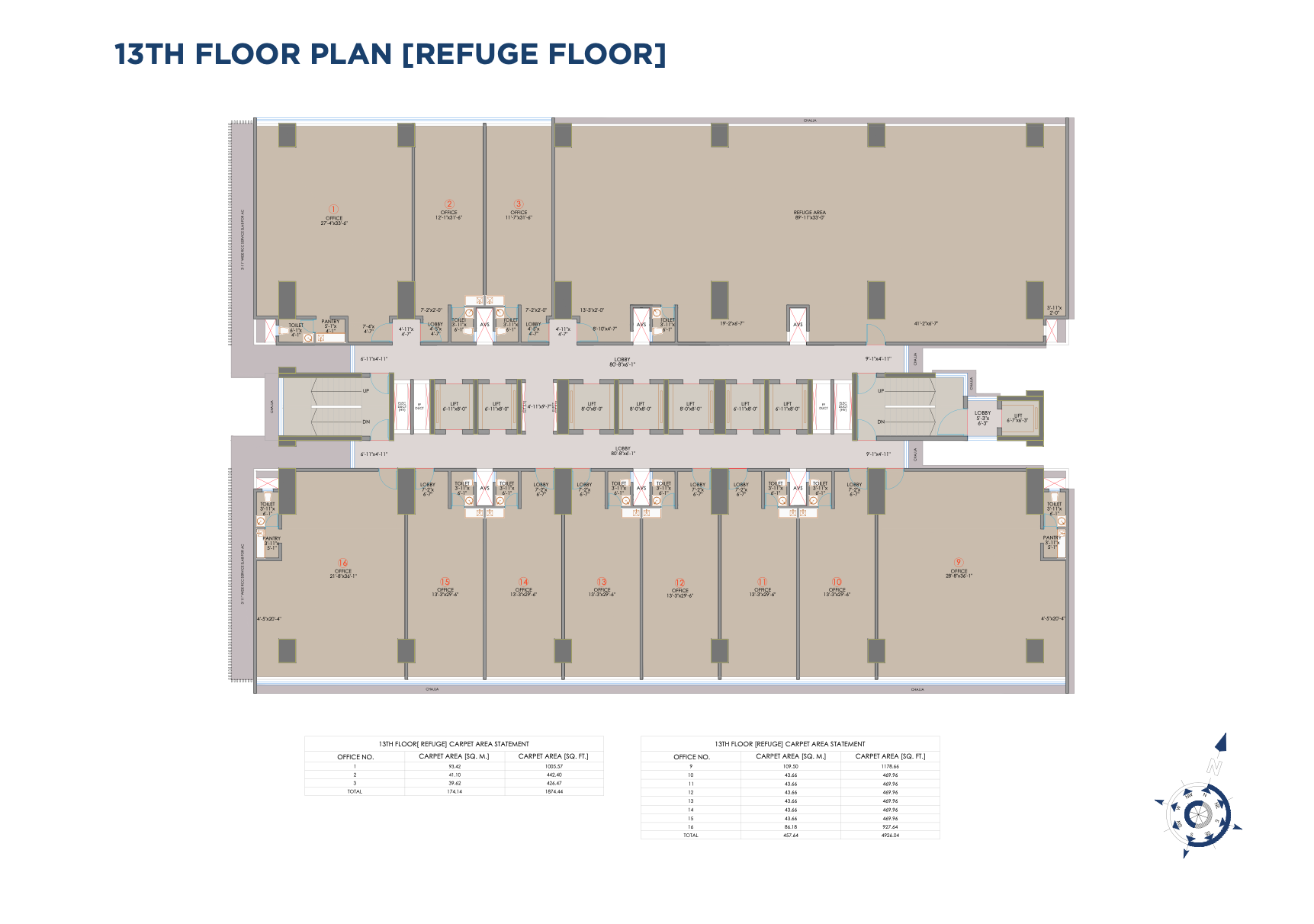 13th Floor - Floor Plan