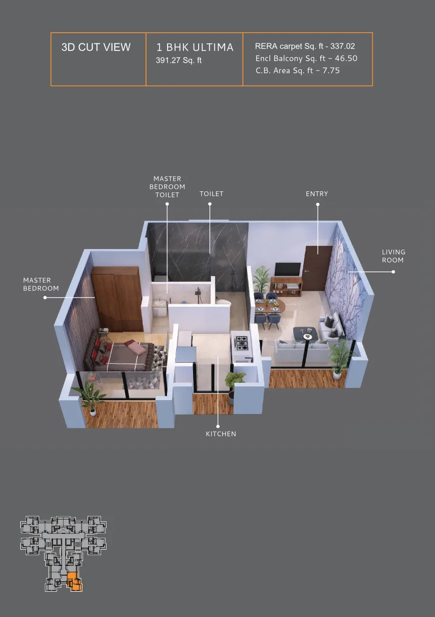 1 BHK Ultima — photo 3
