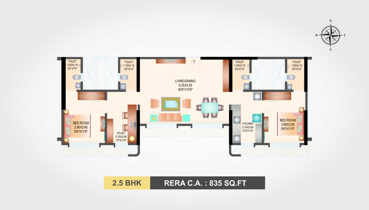 2.5 BHK Configurations
