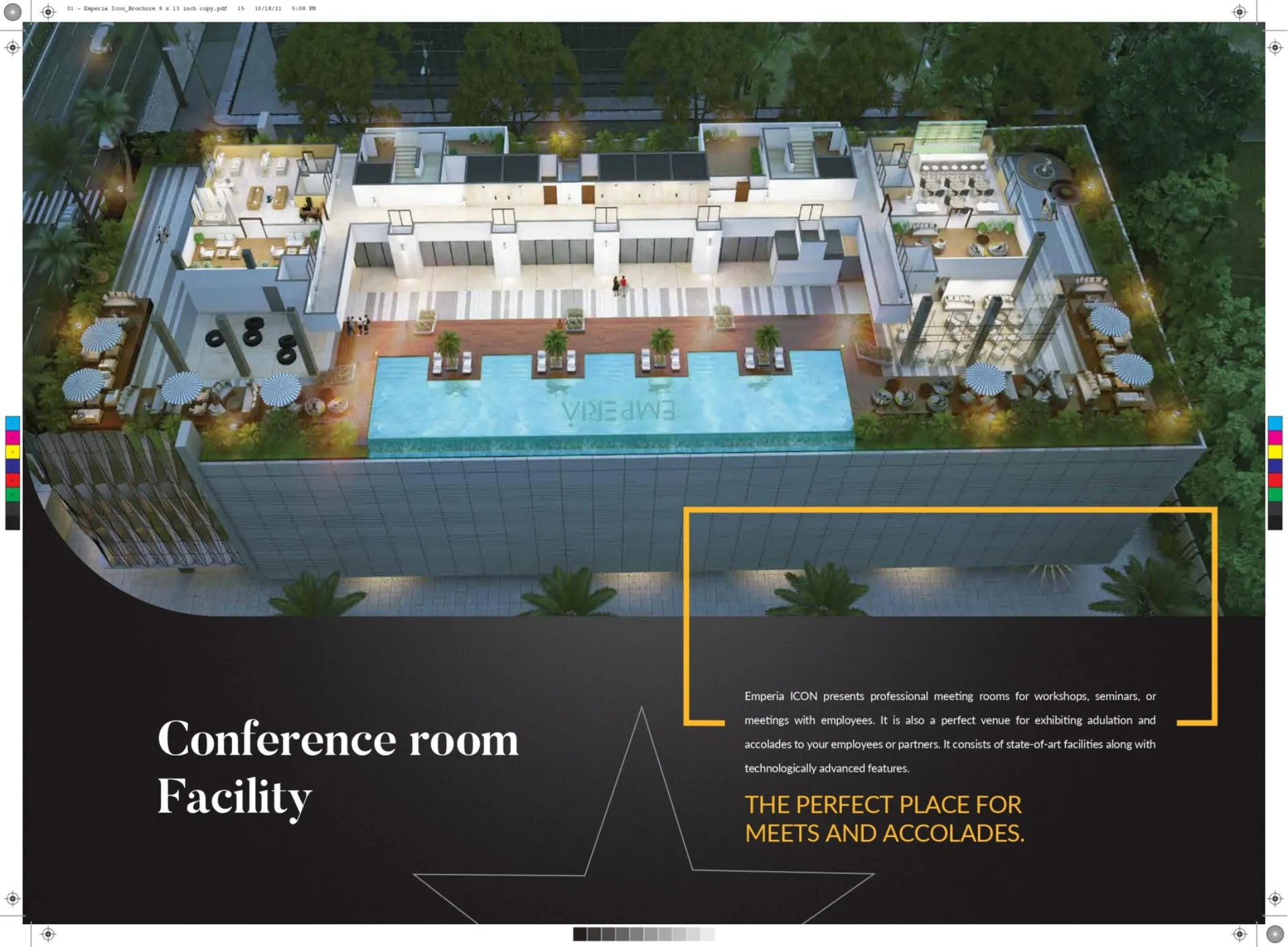 Podium amenities and conference rooms