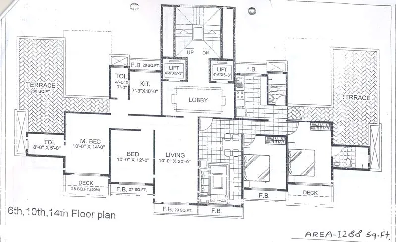 6th, 10th and 14th Floor Plan