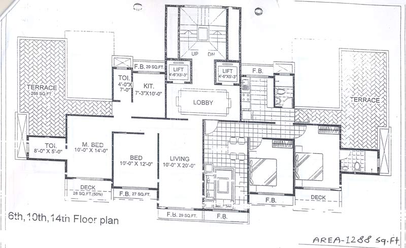 6th, 10th and 14th Floor Plan