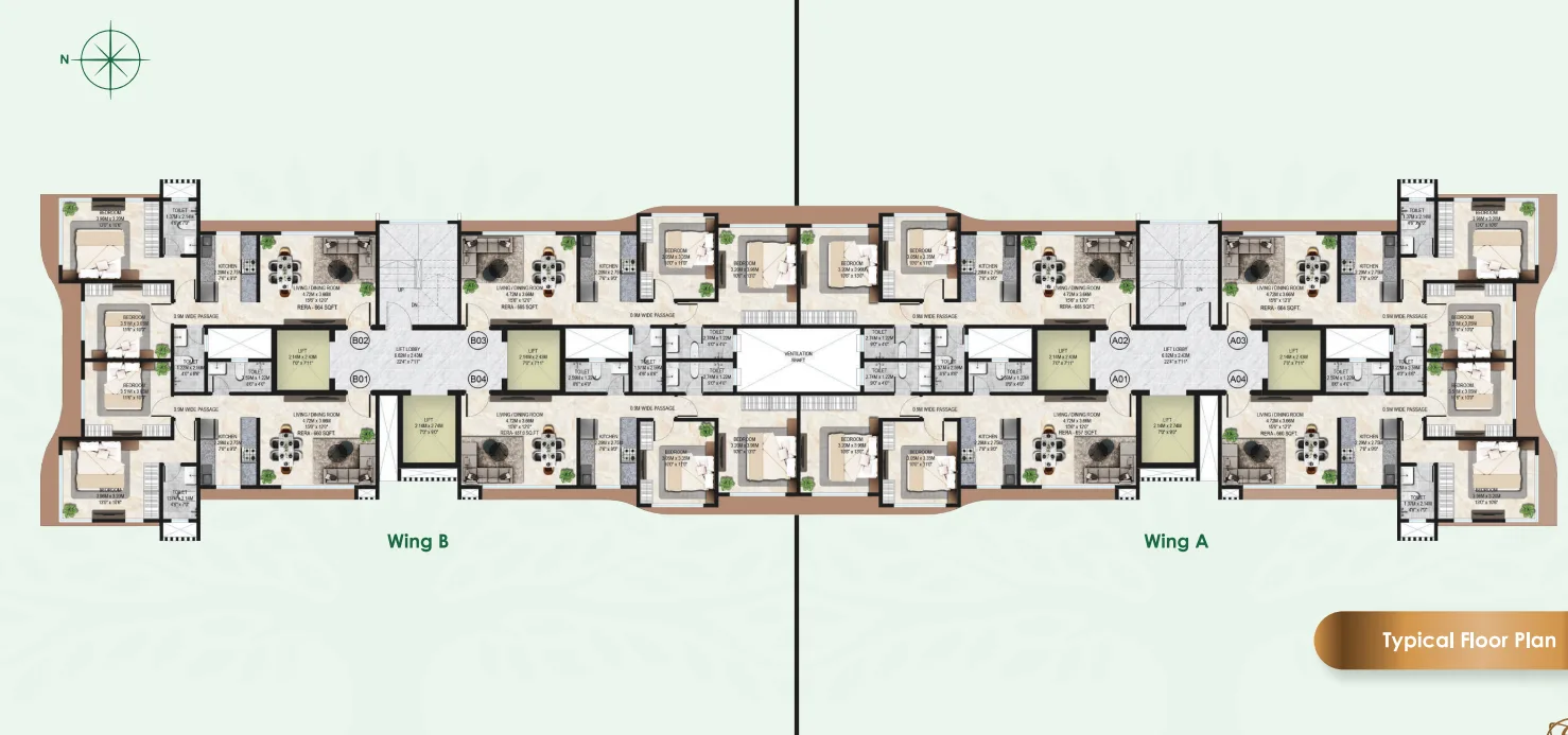 Silver Serene, Goregaon West โ floor plan 1