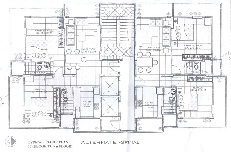 Floor Plan of 1st to 6th