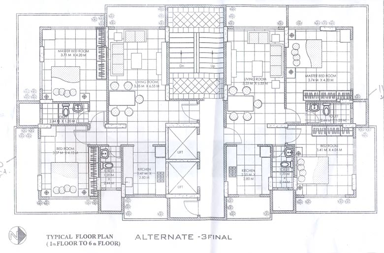 Floor Plan of 1st to 6th
