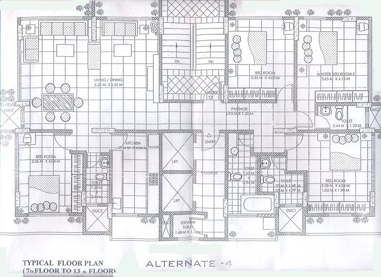 Floor Plan of 7th to 13th