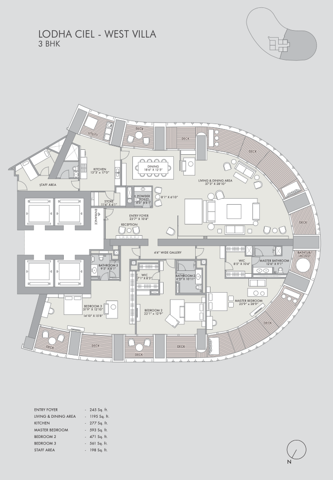 Floor Plan - West Villa