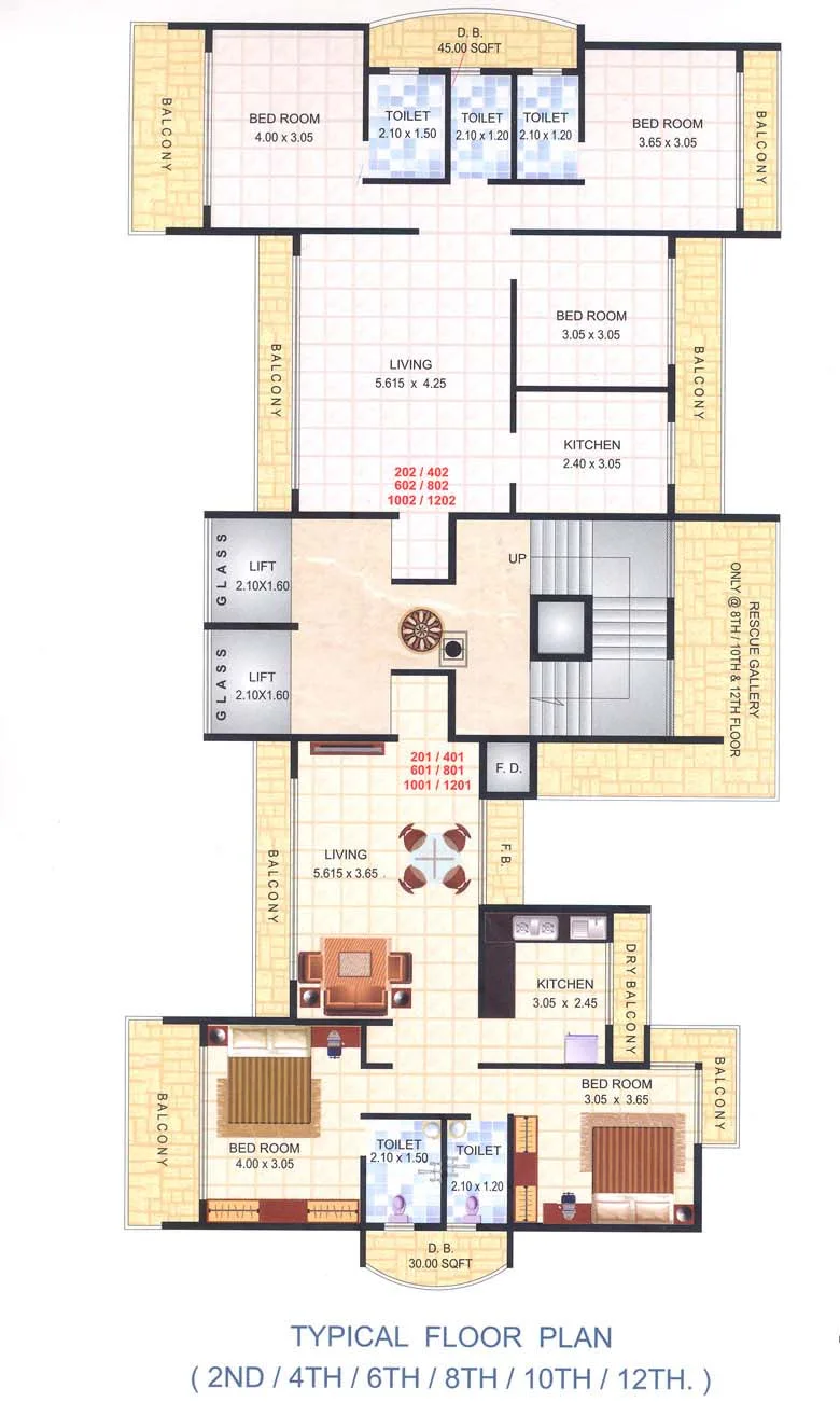 Even Floor Plan