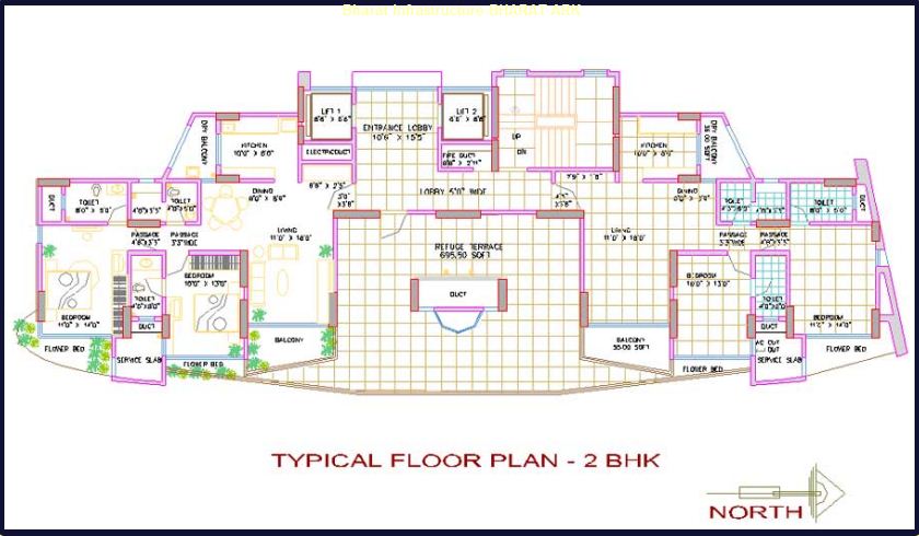 2 BHK Floor Plan