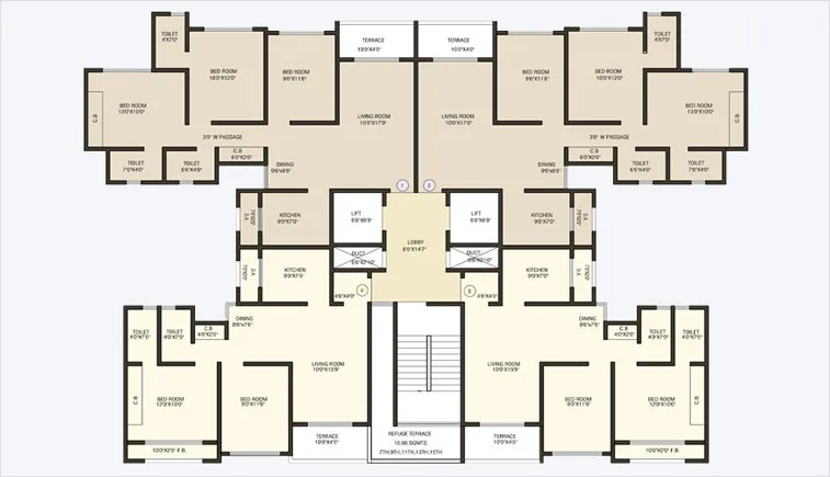 Typical odd floor