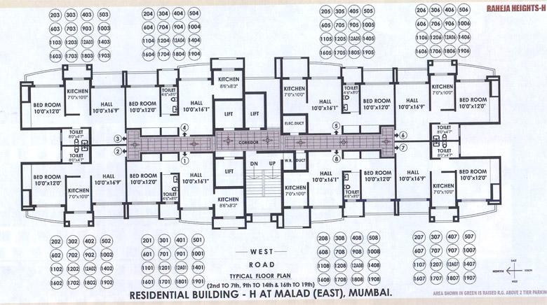 H Wing Floor Plan