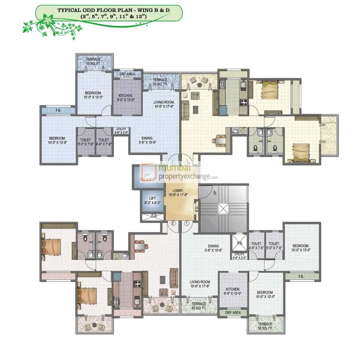Typical Odd Floor Plan