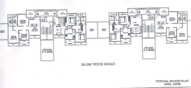 4th and 10th Floor Plan