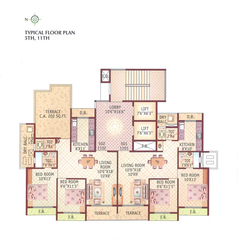 5th and 11th Floor Plan