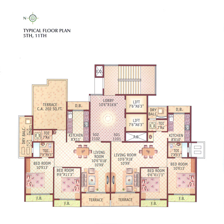 5th and 11th Floor Plan