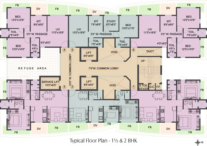 3 BHK Flats on Rent in Viceroy Park, Kandivali East