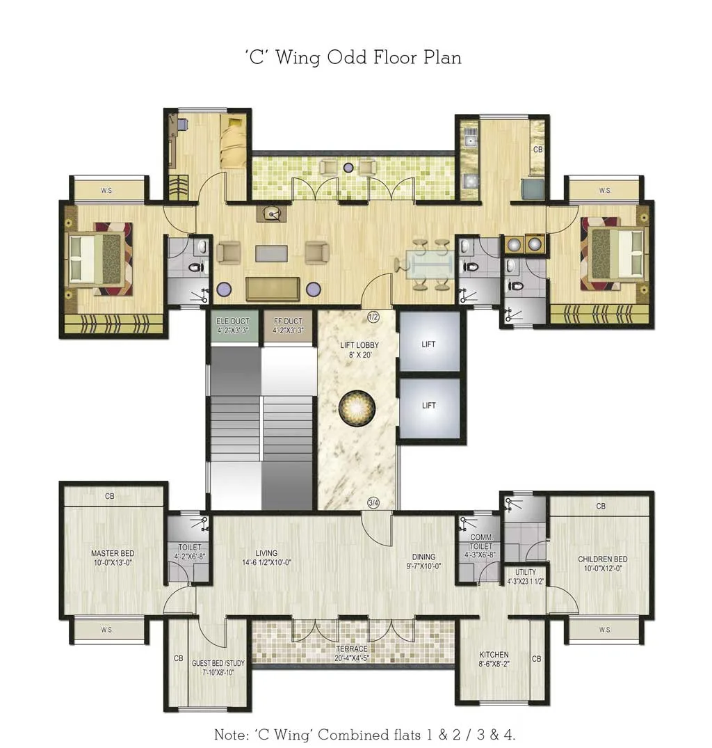 C Wing Odd Floor Plan