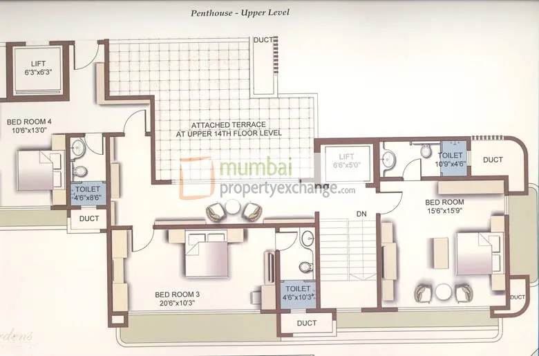 3 BHK Flats on Rent in Jade Gardens, Bandra East