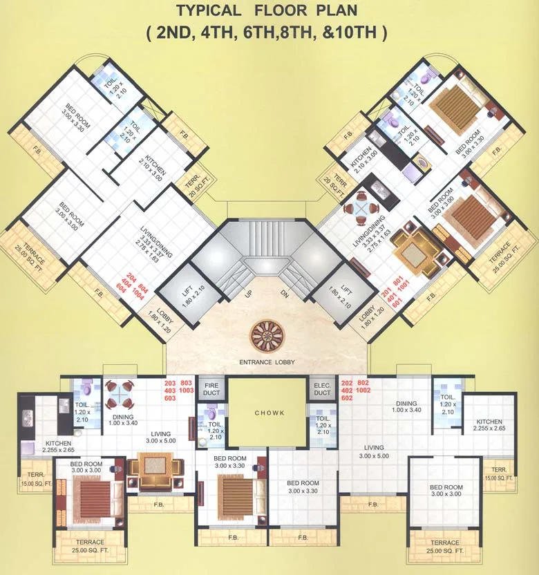 Even Floor Plan