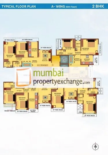 A Wing- 6th floor -floor plan