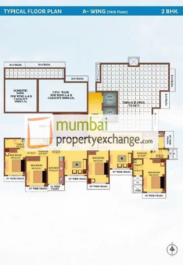 A wing-14th floor plan