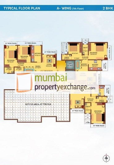 A wing-7th floor- floor plan