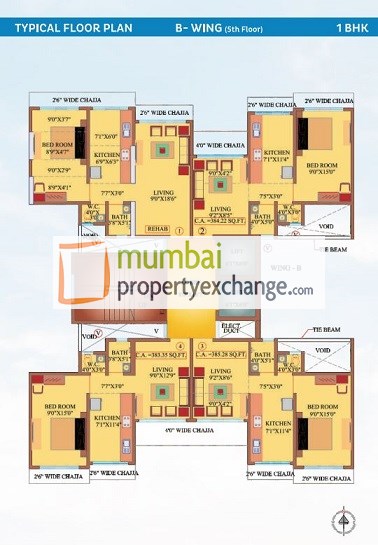 B Wing-5 th floor plan