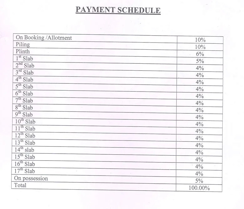 Payment Schedule