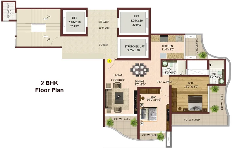 Rustomjee Elita 2BHK