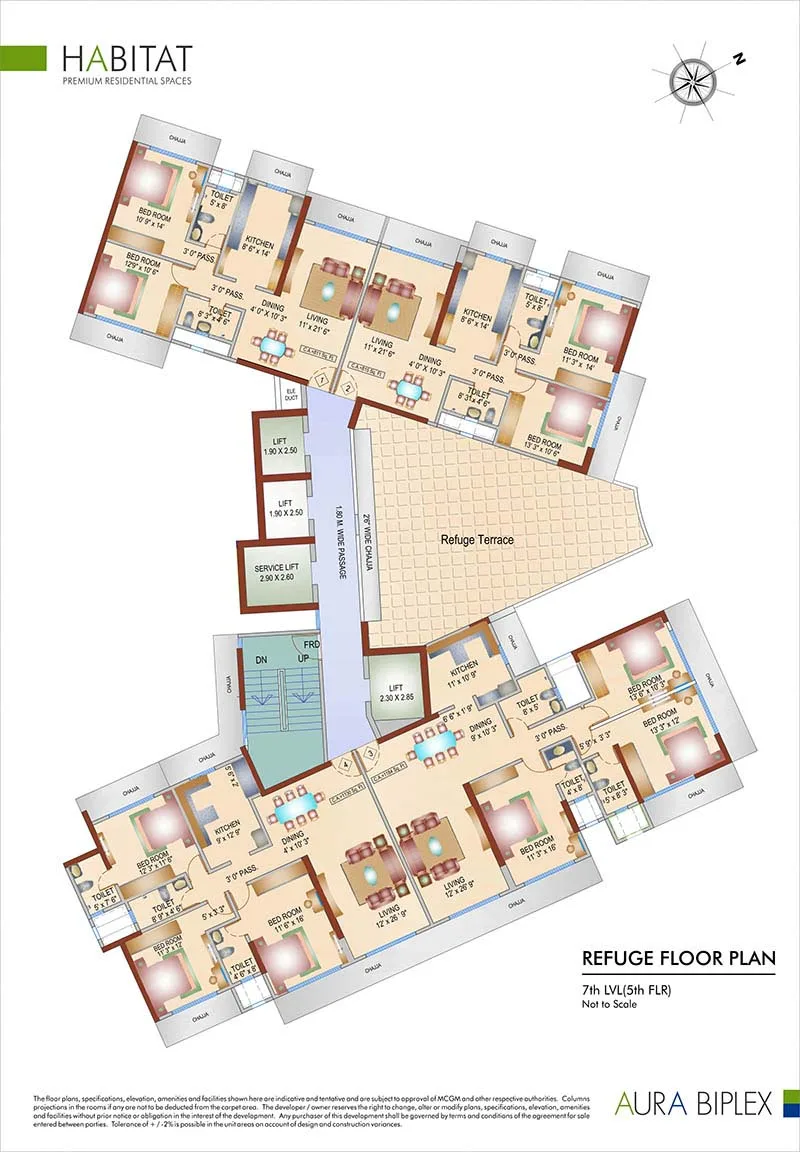 Habitat Refuge Floor Plan (7th Level)