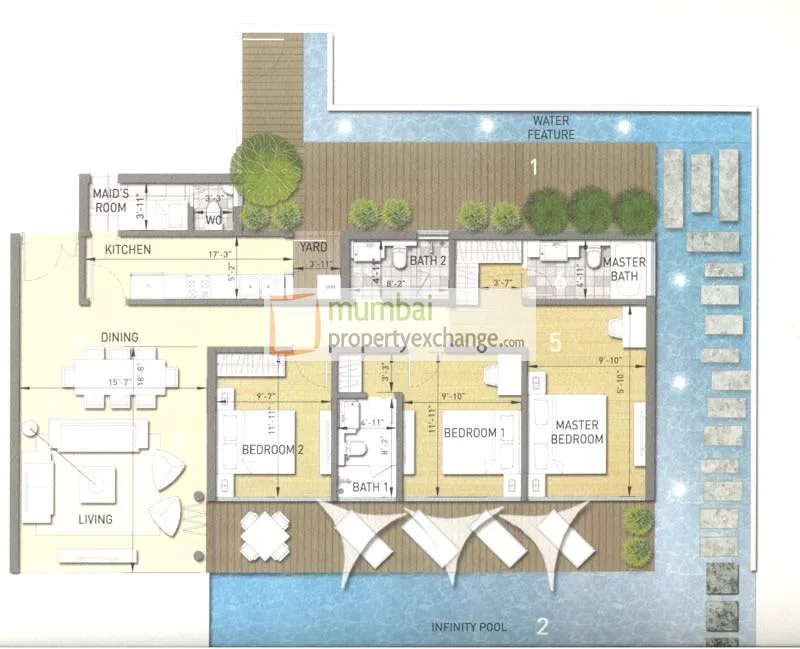 3 BHK Floor Plan
