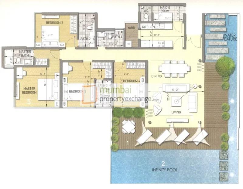 4 BHK Floor Plan
