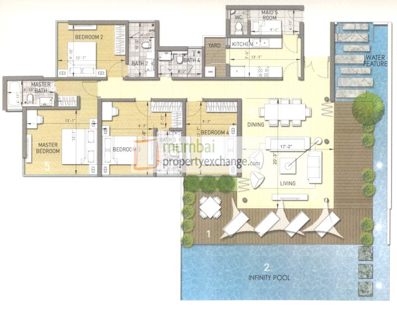 4 BHK Floor Plan