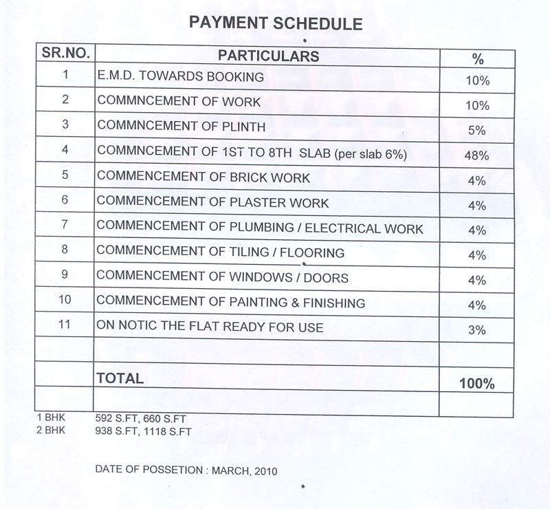 Payment Schedule