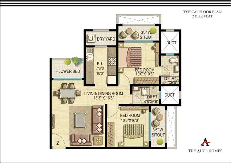 Flr.Plan 2bhk